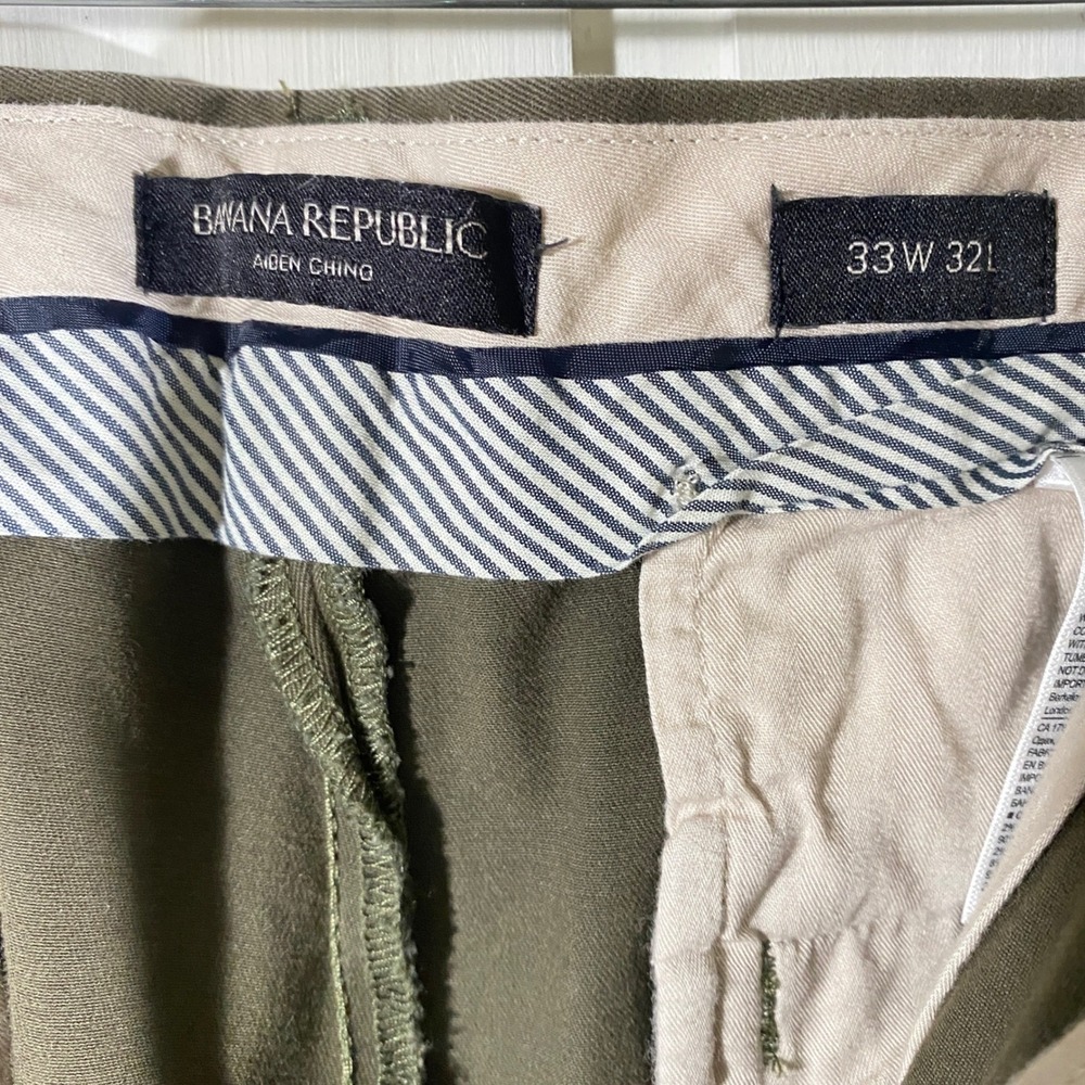 Banana Republic‎ Men Aiden Chinos Size 32x31 Cadet Green Classic Heritage Preppy - Picture 4 of 8